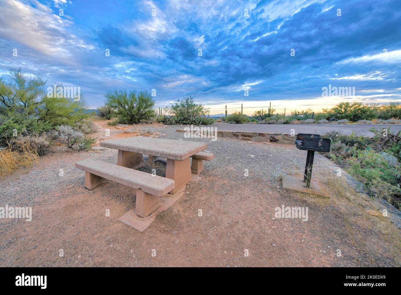 Camping site at Sabino Canyon State Park at in Tucson, Arizona