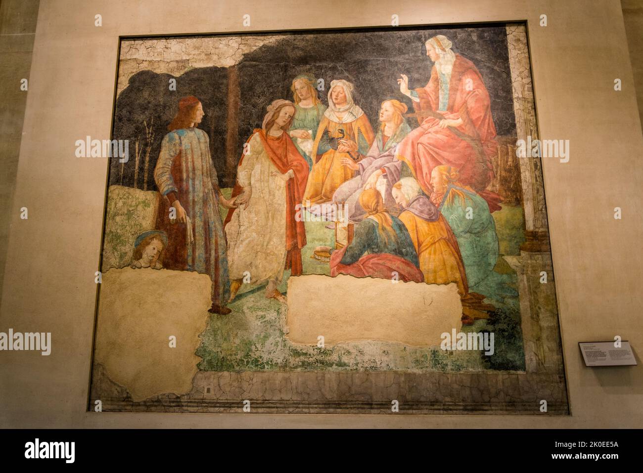 Botticelli fresco, Italian Early Renaissance art, Louvre Museum, the