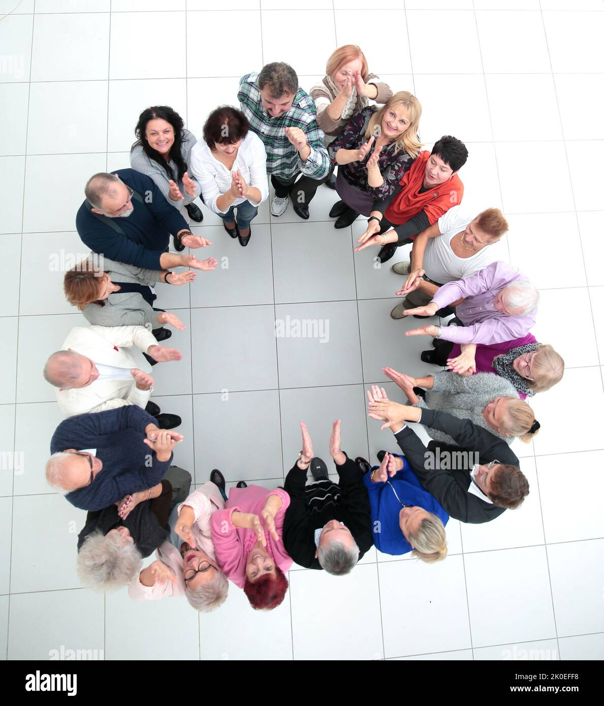 group of smiling older people pointing at you Stock Photo - Alamy
