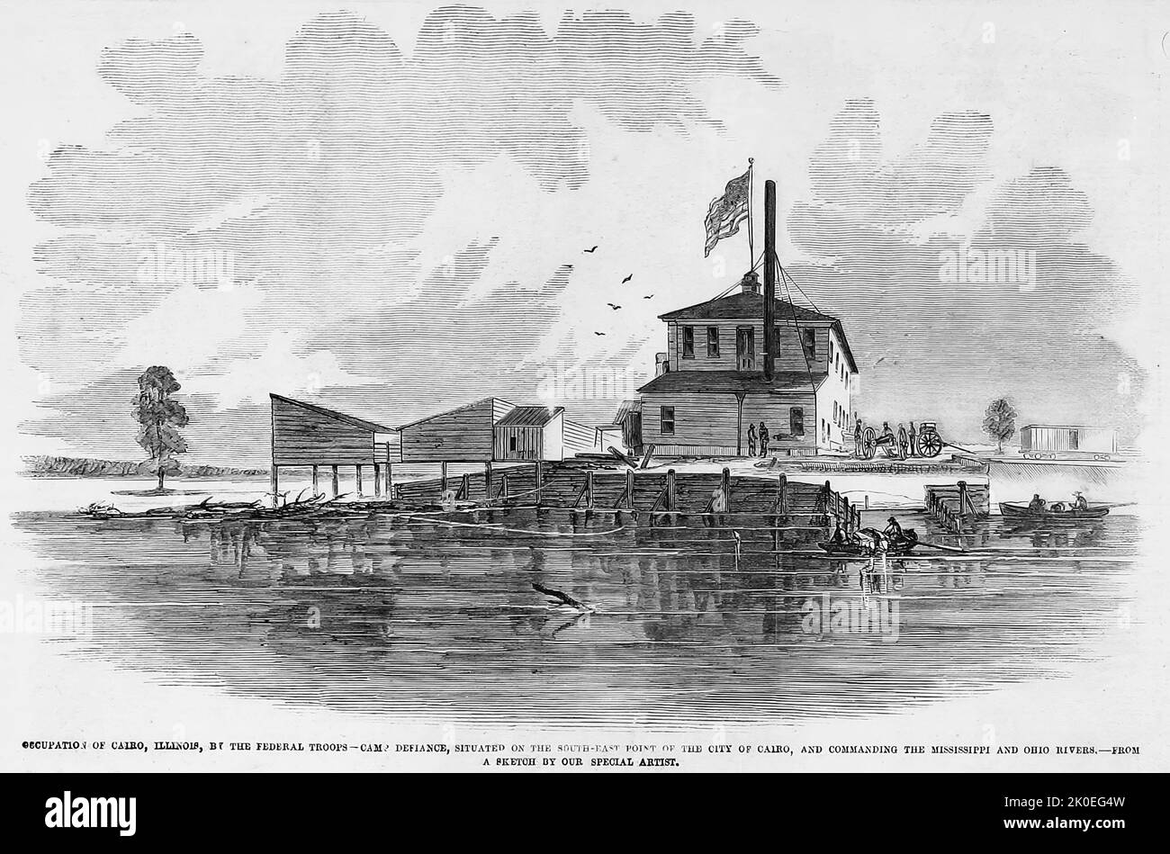 Occupation of Cairo, Illinois, by the Federal troops Camp Defiance