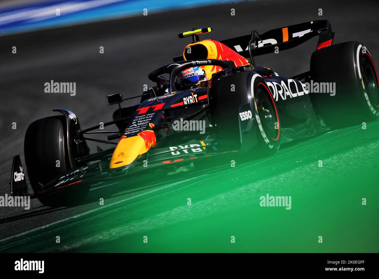 Monza, Italy. 11th Sep, 2022. Sergio Perez (MEX) Red Bull Racing RB18. Italian Grand Prix, Sunday 11th September 2022. Monza Italy. Credit: James Moy/Alamy Live News Stock Photo