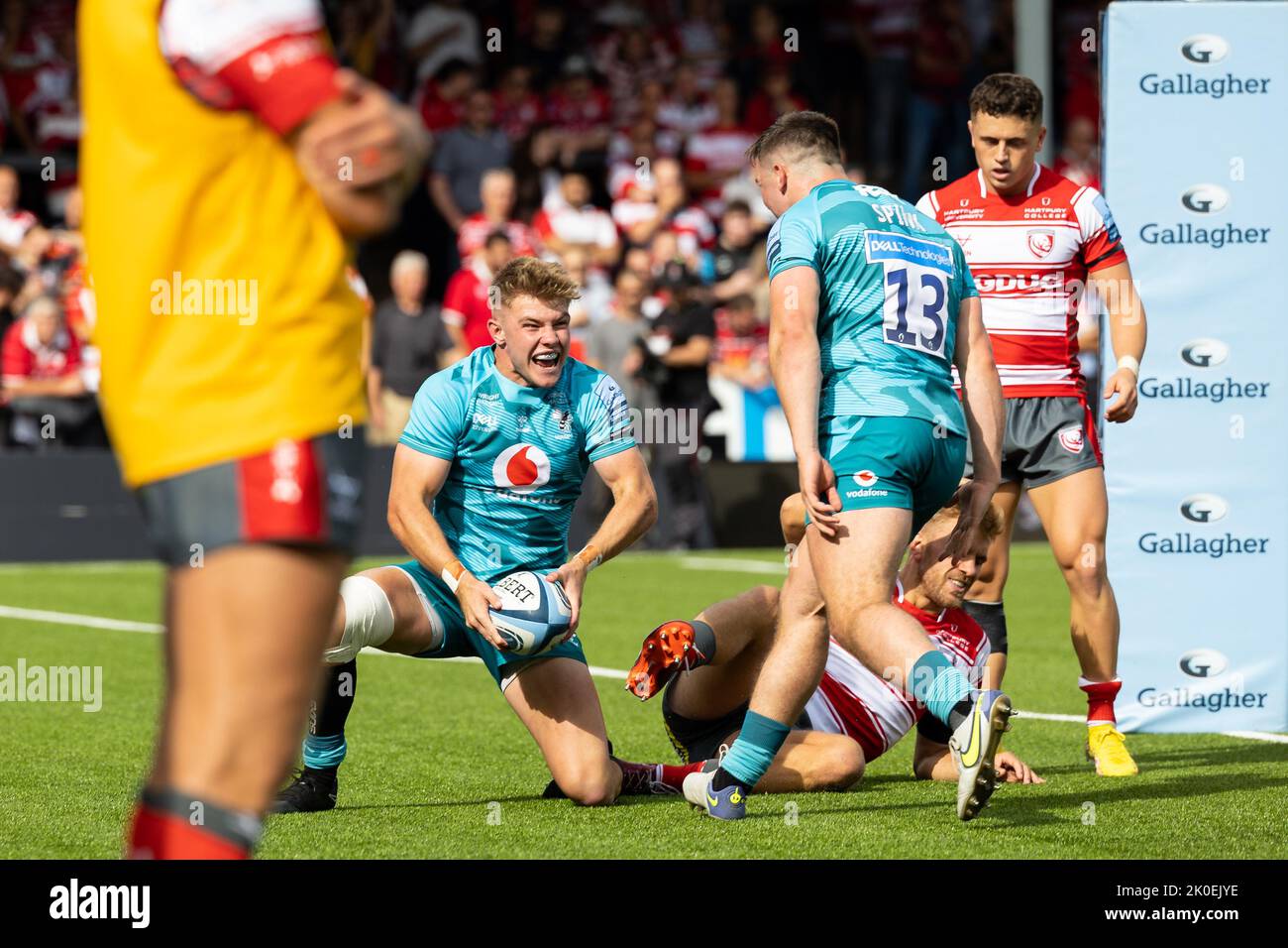 Gloucester, UK. 11th Sep, 2022. Charlie Atkinson of Wasps Rugby ...