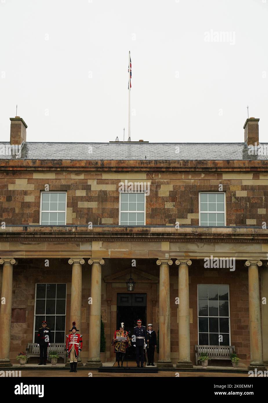 Norroy and Ulster King of Arms Robert Noel (centre) during an Accession