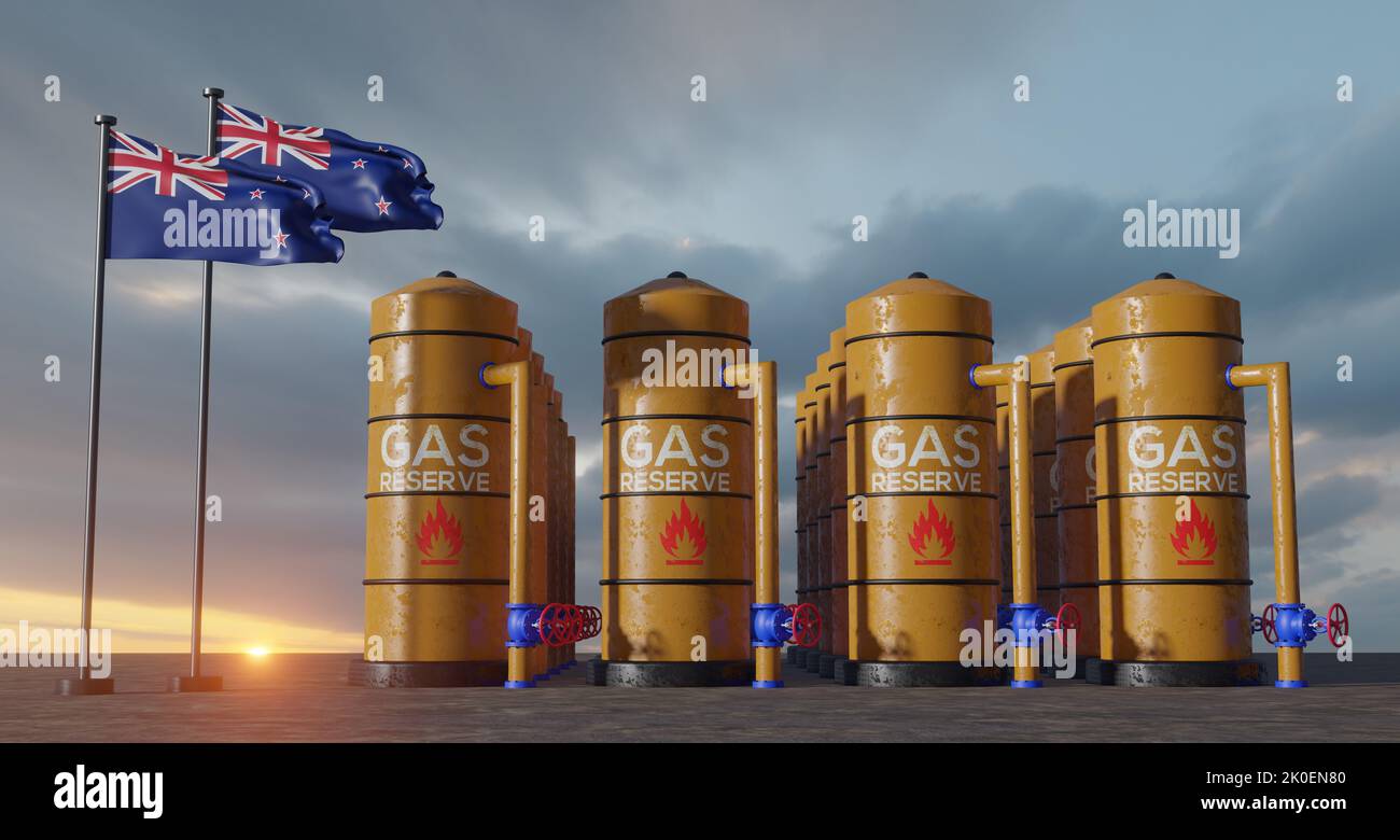 New Zealand gas reserve, New Zealand Gas storage reservoir, Natural gas