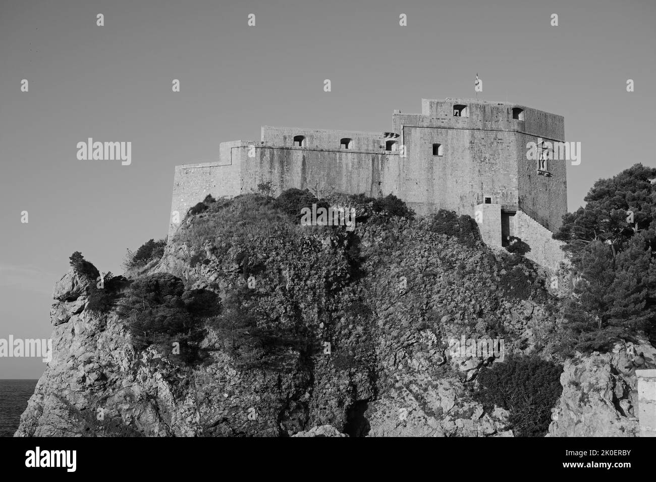 Fort lovrijenac in dubrovnik Black and White Stock Photos & Images Alamy