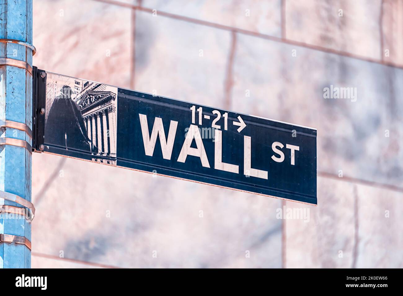 New York Stock Exchange, Wall Street Sign, New York, USA Stock Photo