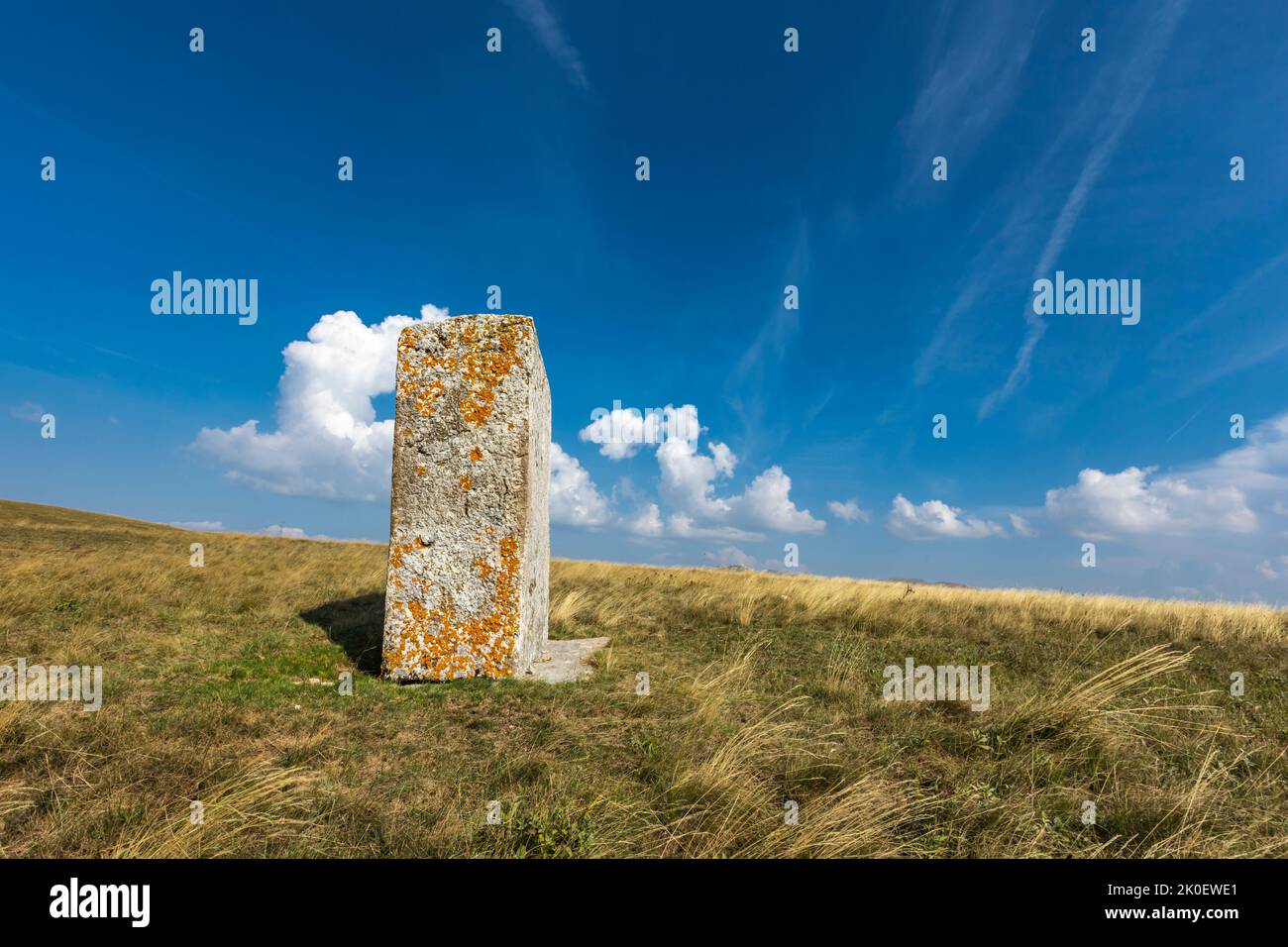 View at medieval tombstones in Morine, near Pluzine in Bosnia and Herzegovina Stock Photo