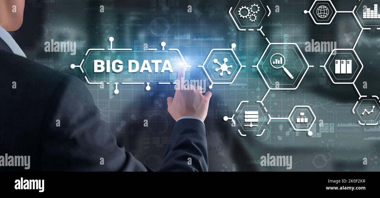 Big data and business intelligence analytics concept. Stock Photo