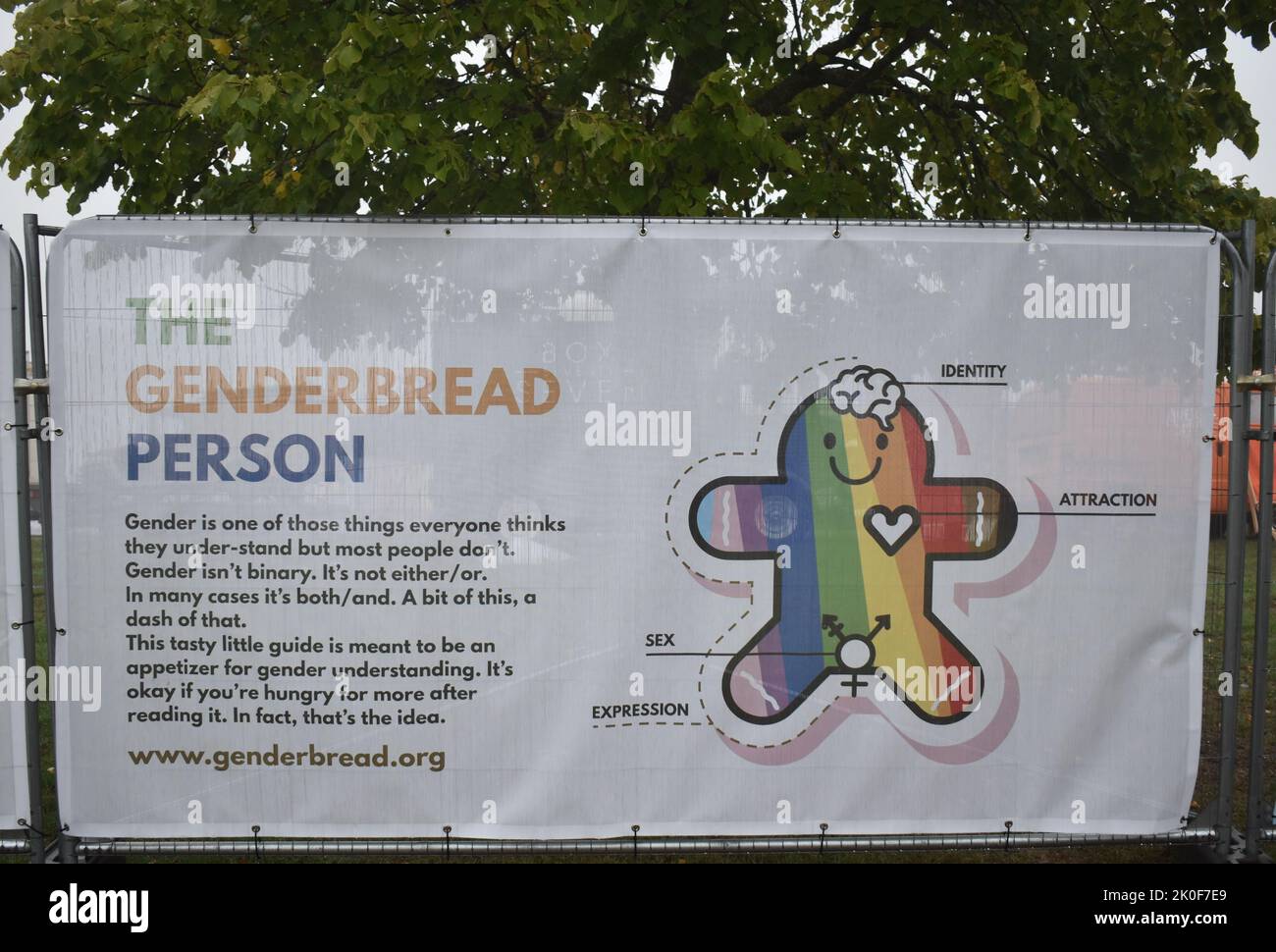 Banner: 'The Genderbread Person' with copy space. Stock Photo