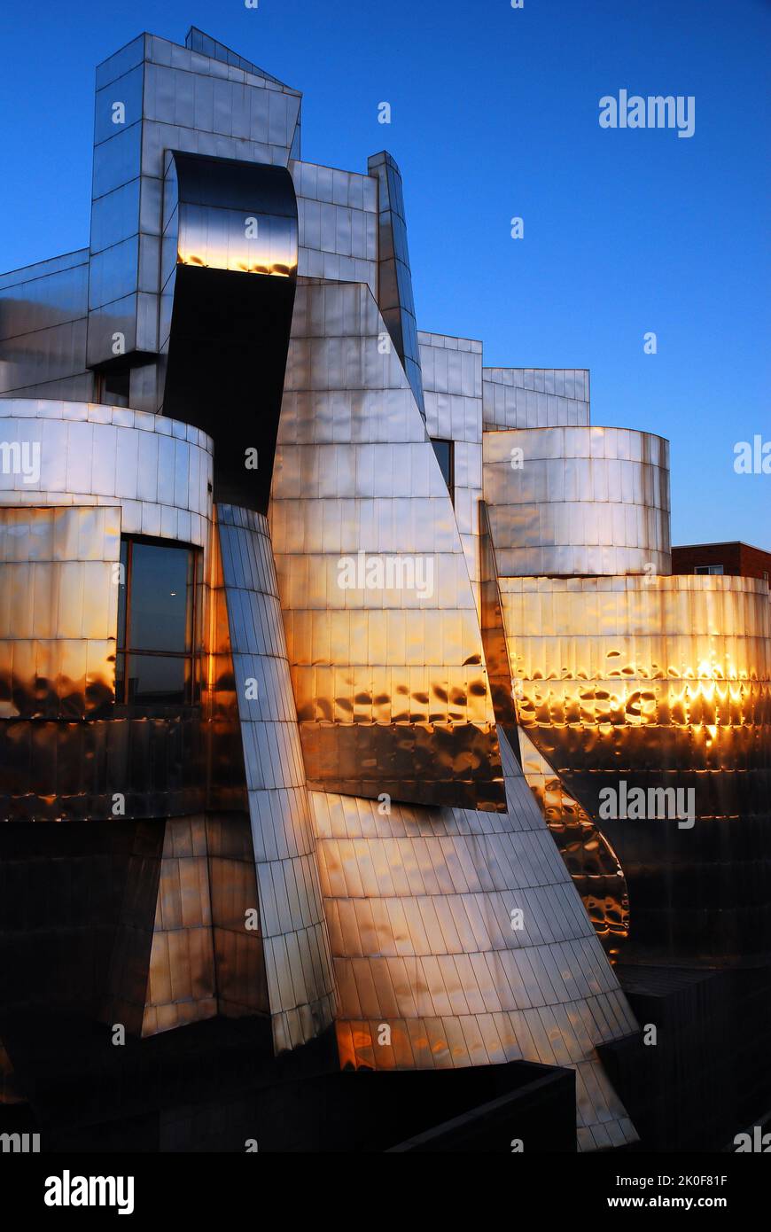 The Frederick R Weisman Art Museum, Designed by Frank Gehry, stands on ...