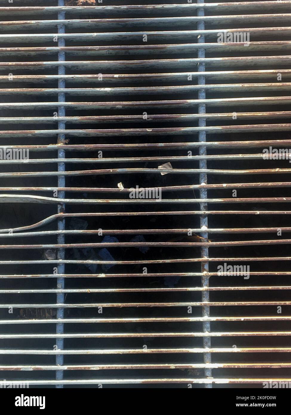 squared pattern of a metal grill Stock Photo
