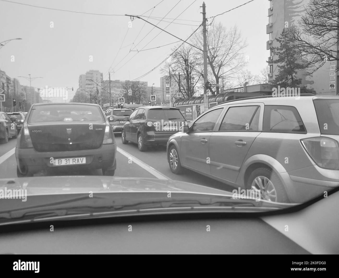 car-traffic-pollution-traffic-jam-in-bucharest-romania-2022-stock