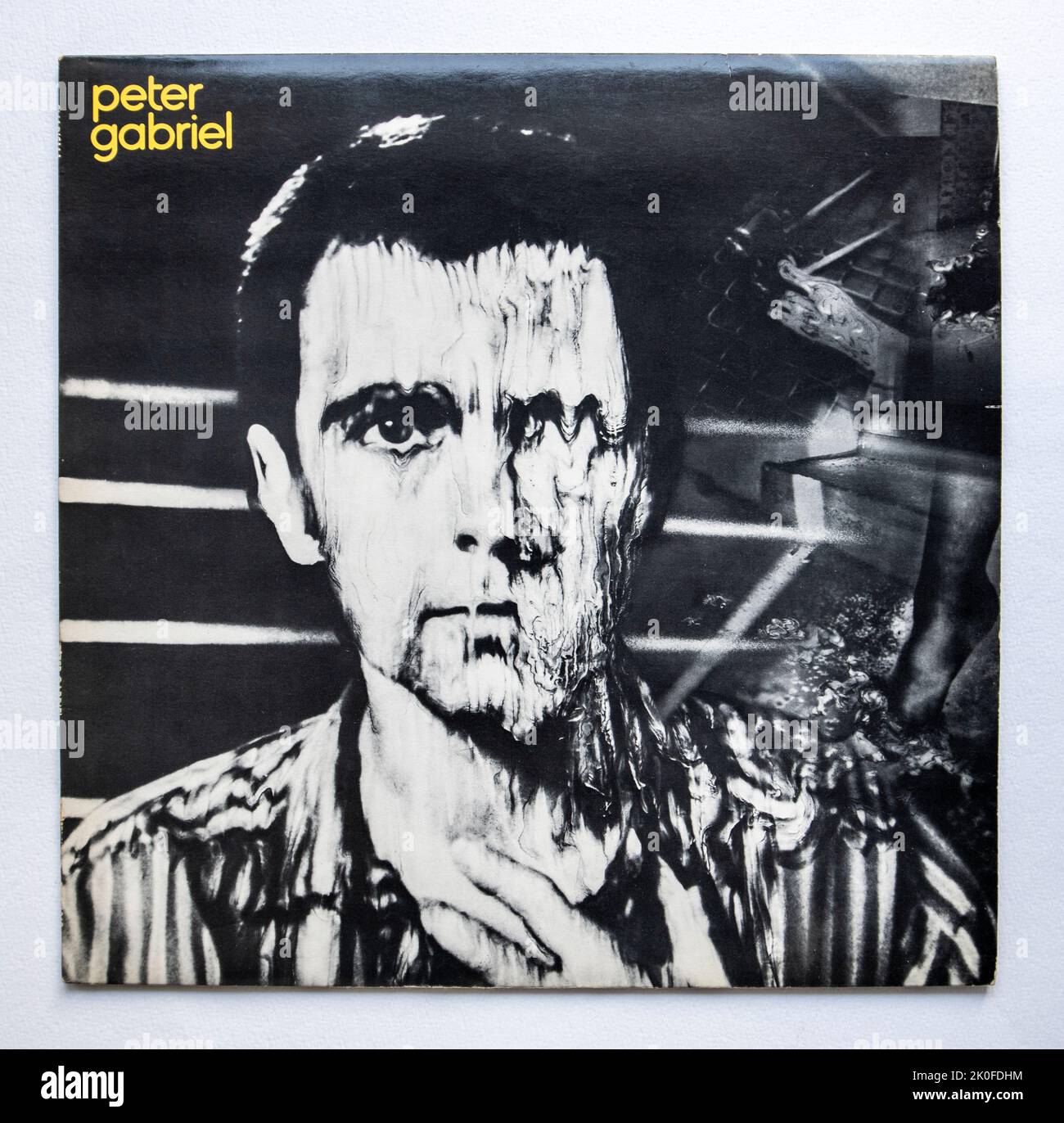 LP cover of Peter Gabriel 3, the third solo album by English musician Peter Gabriel, which was released in 1980. Stock Photo