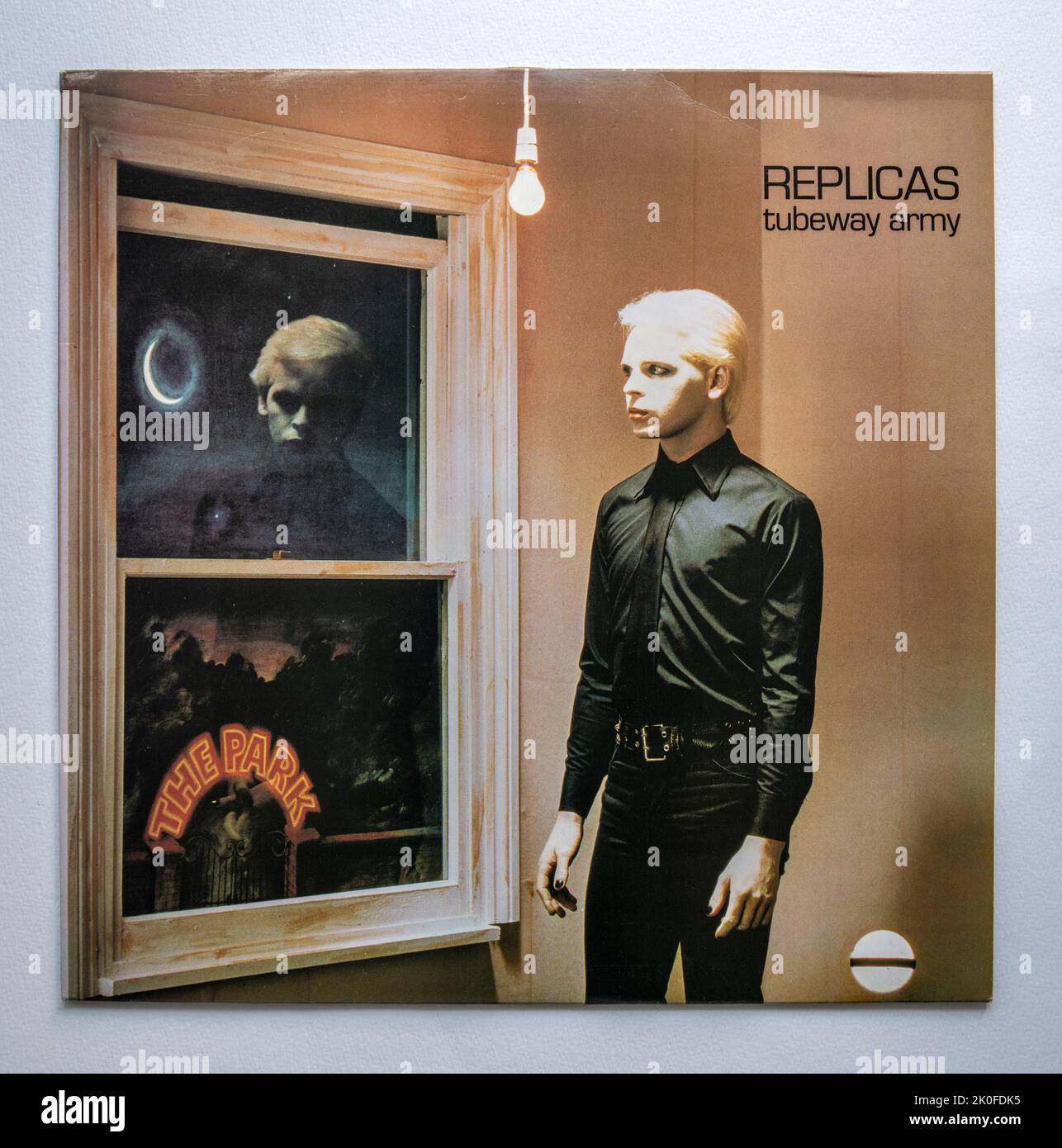LP cover of Replicas, the second studio album by Tubeway Army, which was released in 1979 Stock Photo