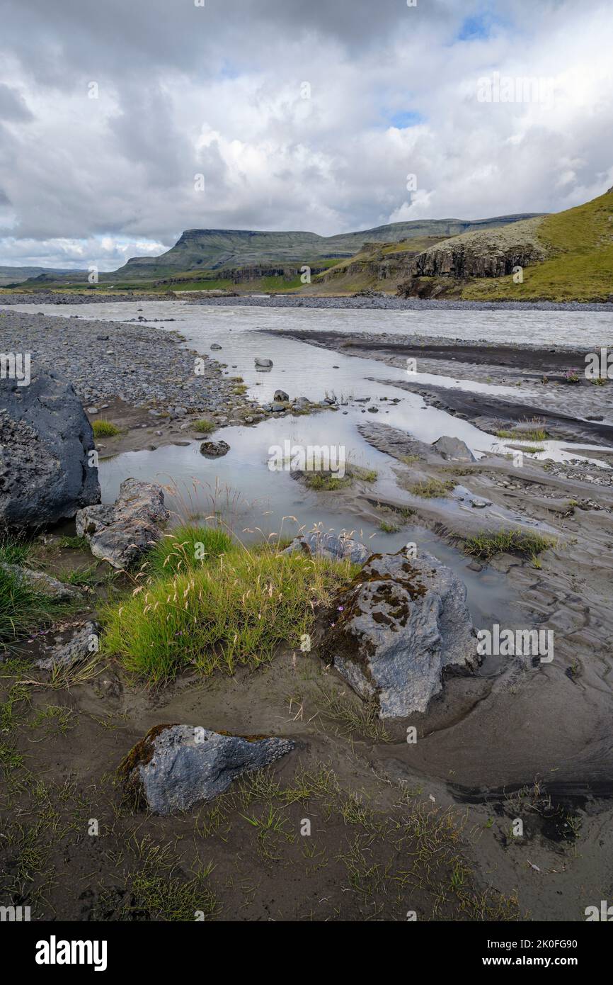Landscape near Kálfafell, Iceland Stock Photo