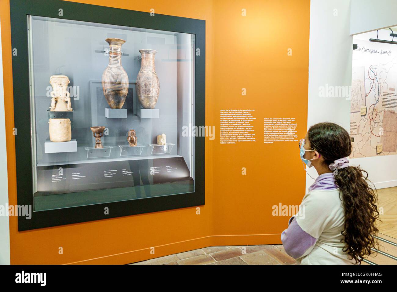 Bogota Colombia,La Candelaria Centro Historico central historic old city center centre Museo Colonial museum Carrera 6,inside interior collection exhi Stock Photo