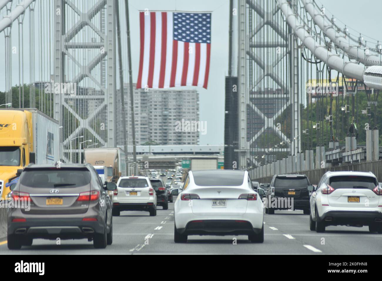George washington bridge flag hi-res stock photography and images - Alamy
