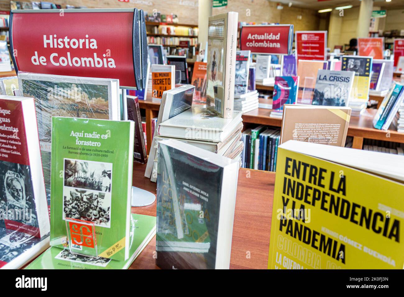 Bogota Colombia,La Candelaria Centro Historico central historic old city center centre Fondo de Cultura Economica,Libreria Mexico inside interior,stor Stock Photo