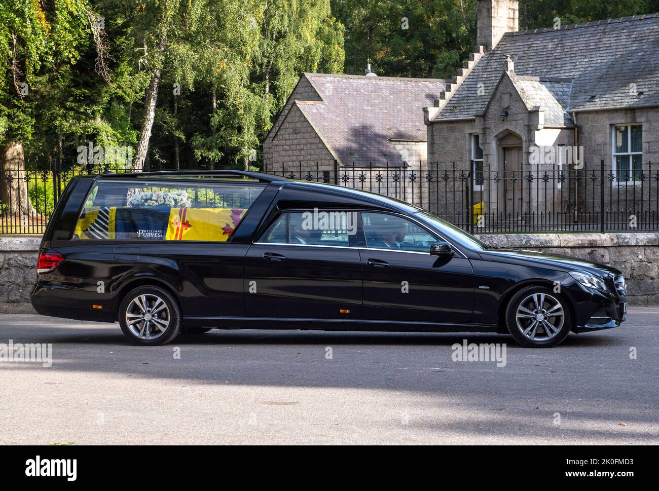 Balmoral, Scotland. UK. 11 September, 2022. The QueenÕs funeral cortege