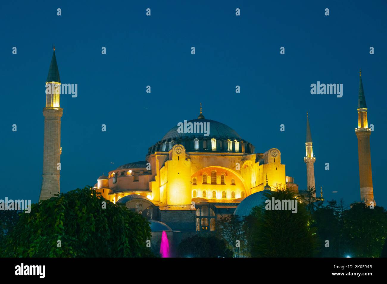 Istanbul photo. Hagia Sophia or Ayasofya Mosque at night. Travel to ...
