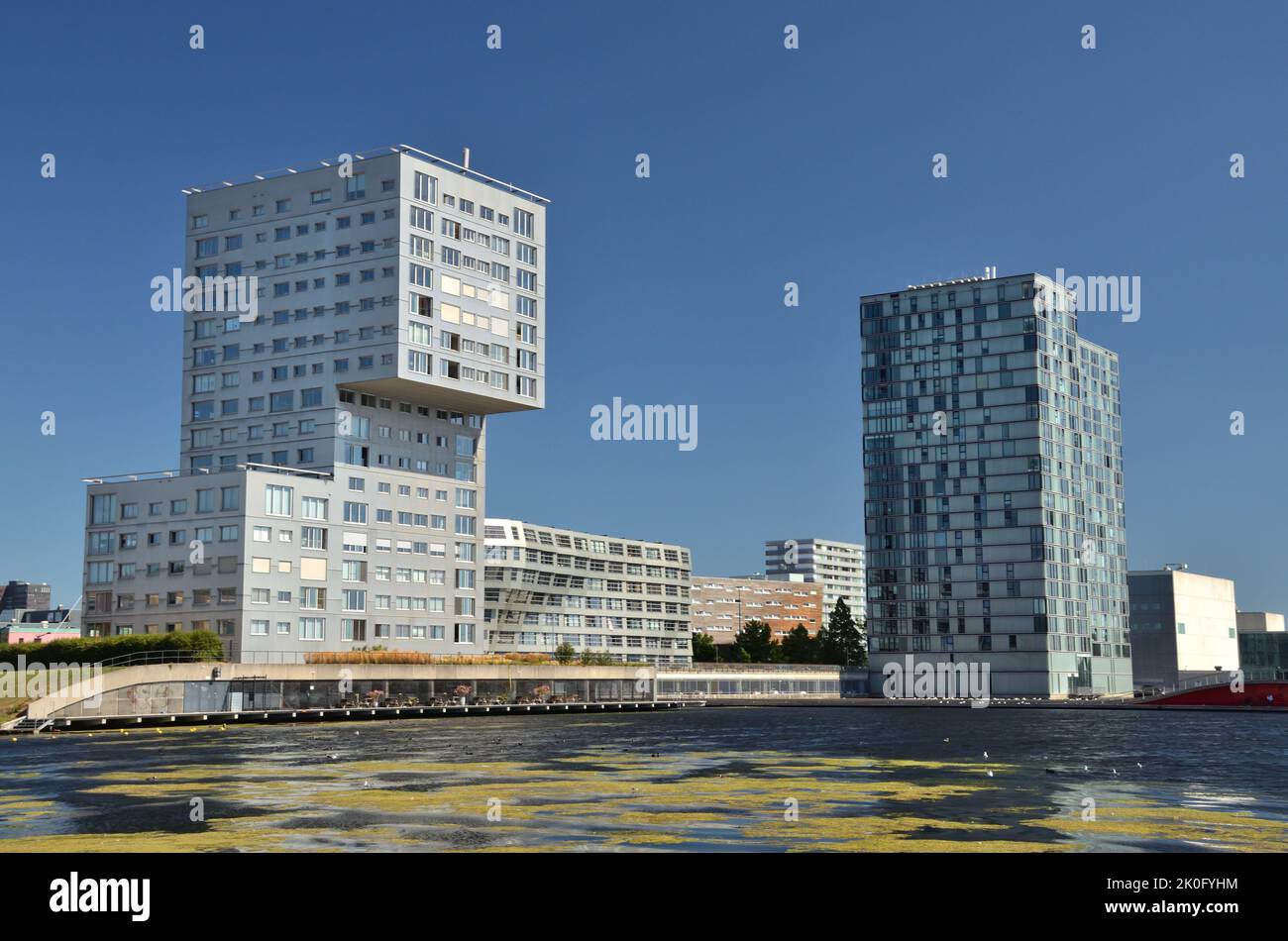 Modern architecture in the new planned city of Almere, Netherlands Stock Photo
