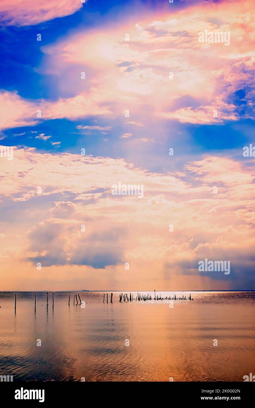Mobile Bay is pictured from the May Day Park pier, Sept. 8, 2022, in