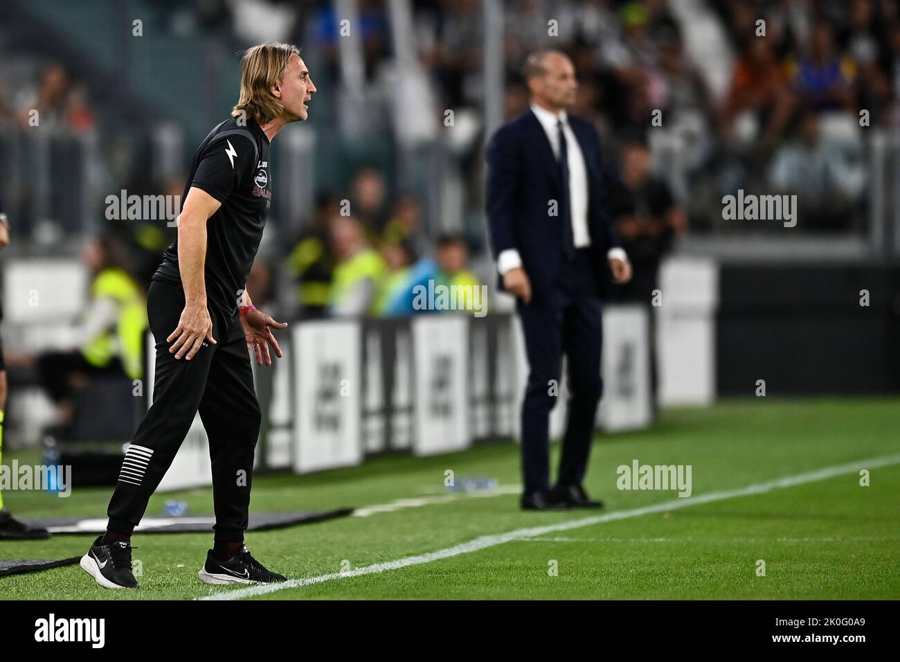 Foto Fabio Ferrari/LaPresse 11 Settembre 2022 - Torino, Italia - sport, calcio - Juventus vs Salernitana - Campionato italiano di calcio Serie A TIM 2022/2023 - Juventus Stadium. Nella foto: Nicola(US Salernitana 1919); September 11, 2022 Turin, Italy - sport, calcio - Juventus vs Salernitana - Italian Serie A Football Championship 2022/2023 - Juventus Stadium. In the pic: Nicola(US Salernitana 1919); Stock Photo