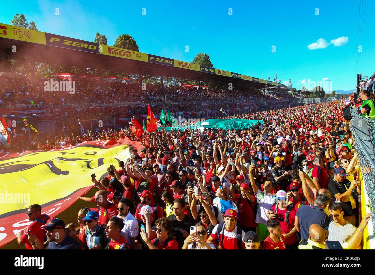 Ferrari Supporters September 11 2022: .SUPPORTERS FERRARI.During the Race of FORMULA 1 ...
