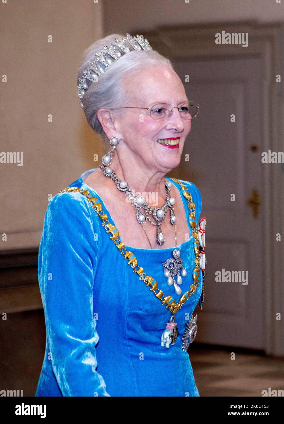 Queen Margrethe of Denmark arrive at Palace in