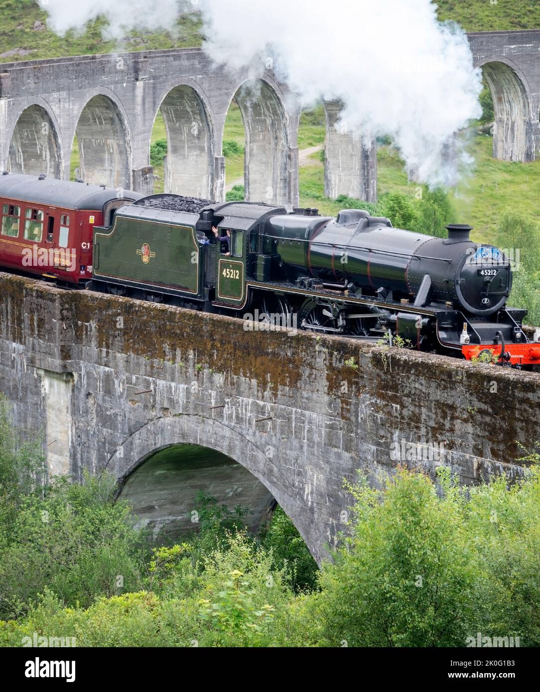 Glenfinnan,Invernessshire,Scottish HighlandsJuly 21 2022The train