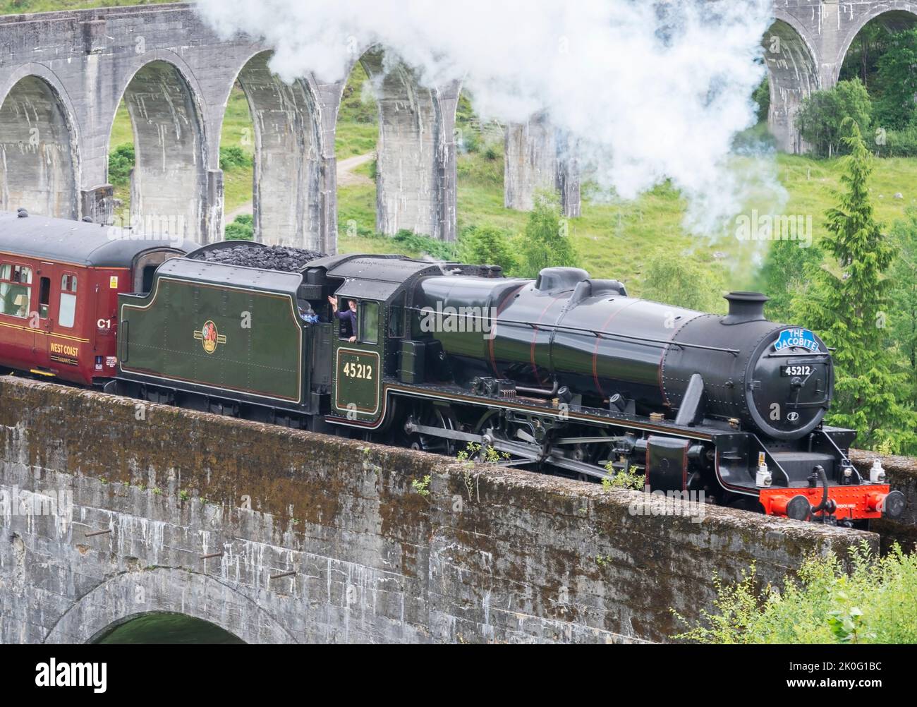 Glenfinnan,Invernessshire,Scottish HighlandsJuly 21 2022The train