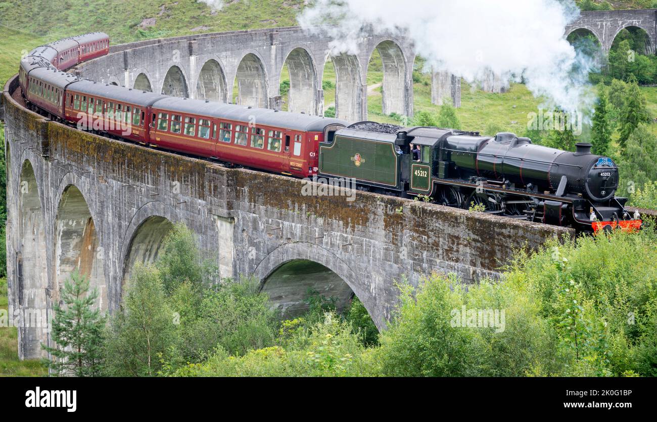 Glenfinnan,Invernessshire,Scottish HighlandsJuly 21 2022The train