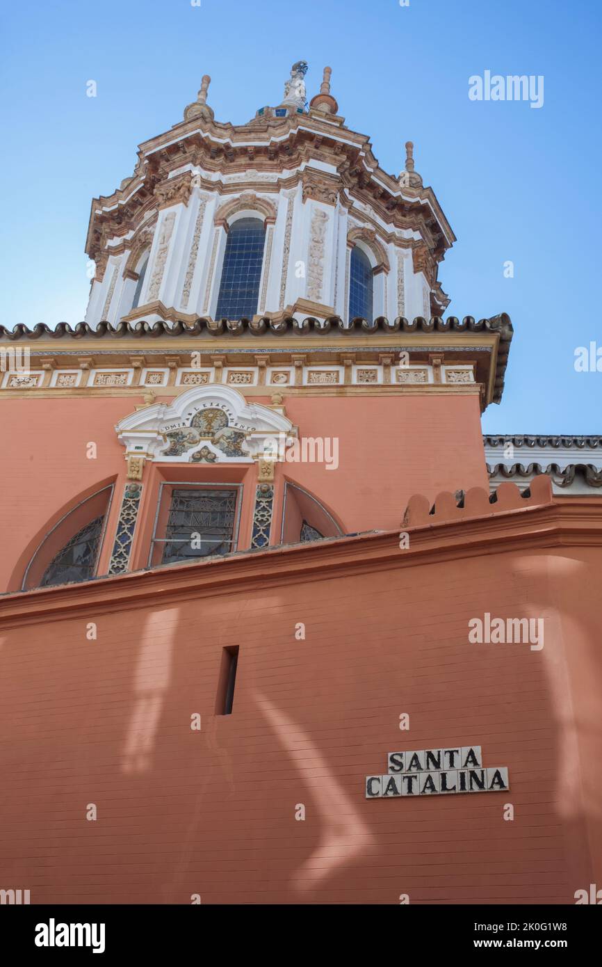 Santa Catalina Church roof lantern, Seville, Spain. Santa Cruz neighbourhood, Spain Stock Photo