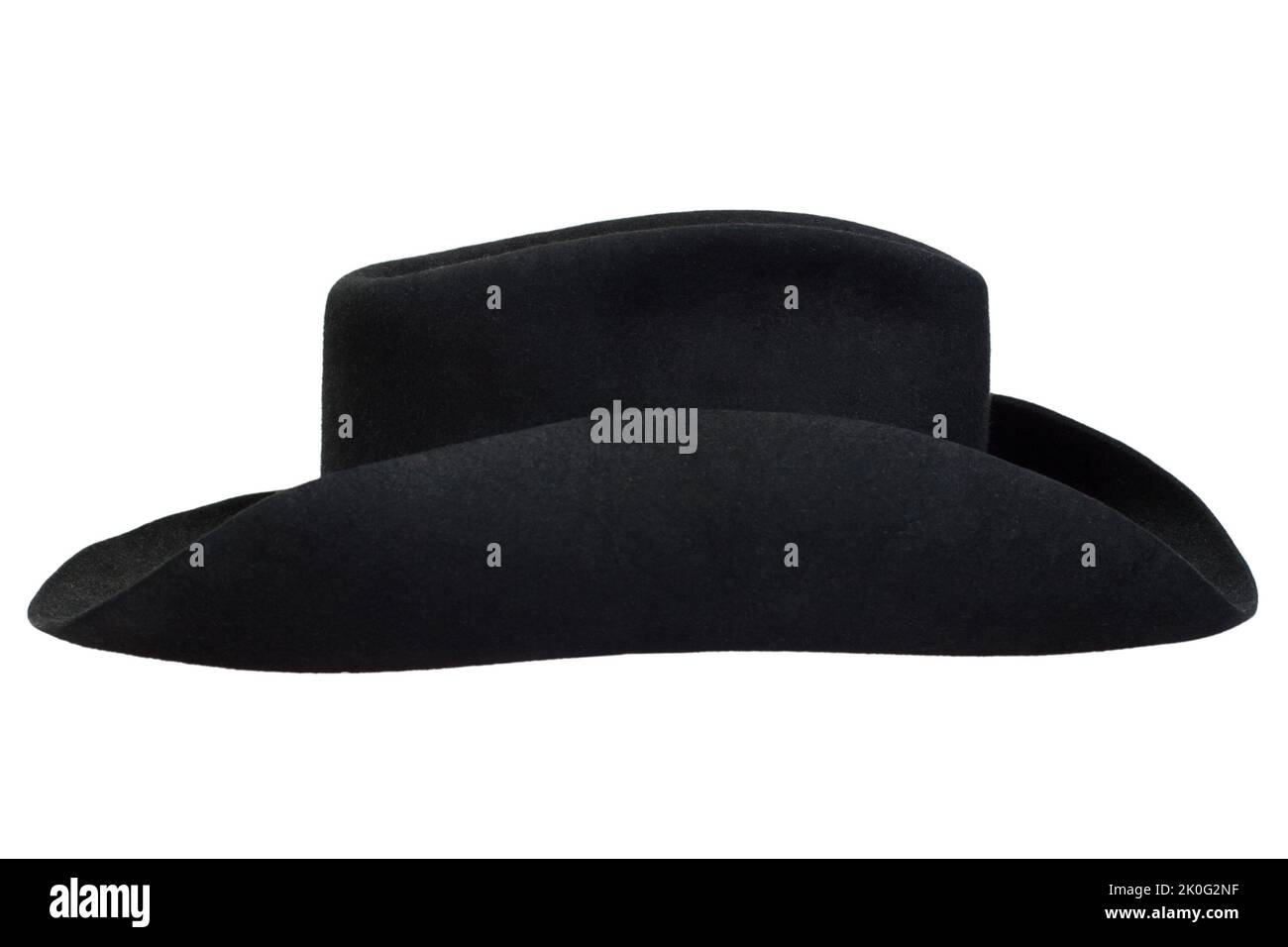 black cowboy hat isolated on white Stock Photo - Alamy