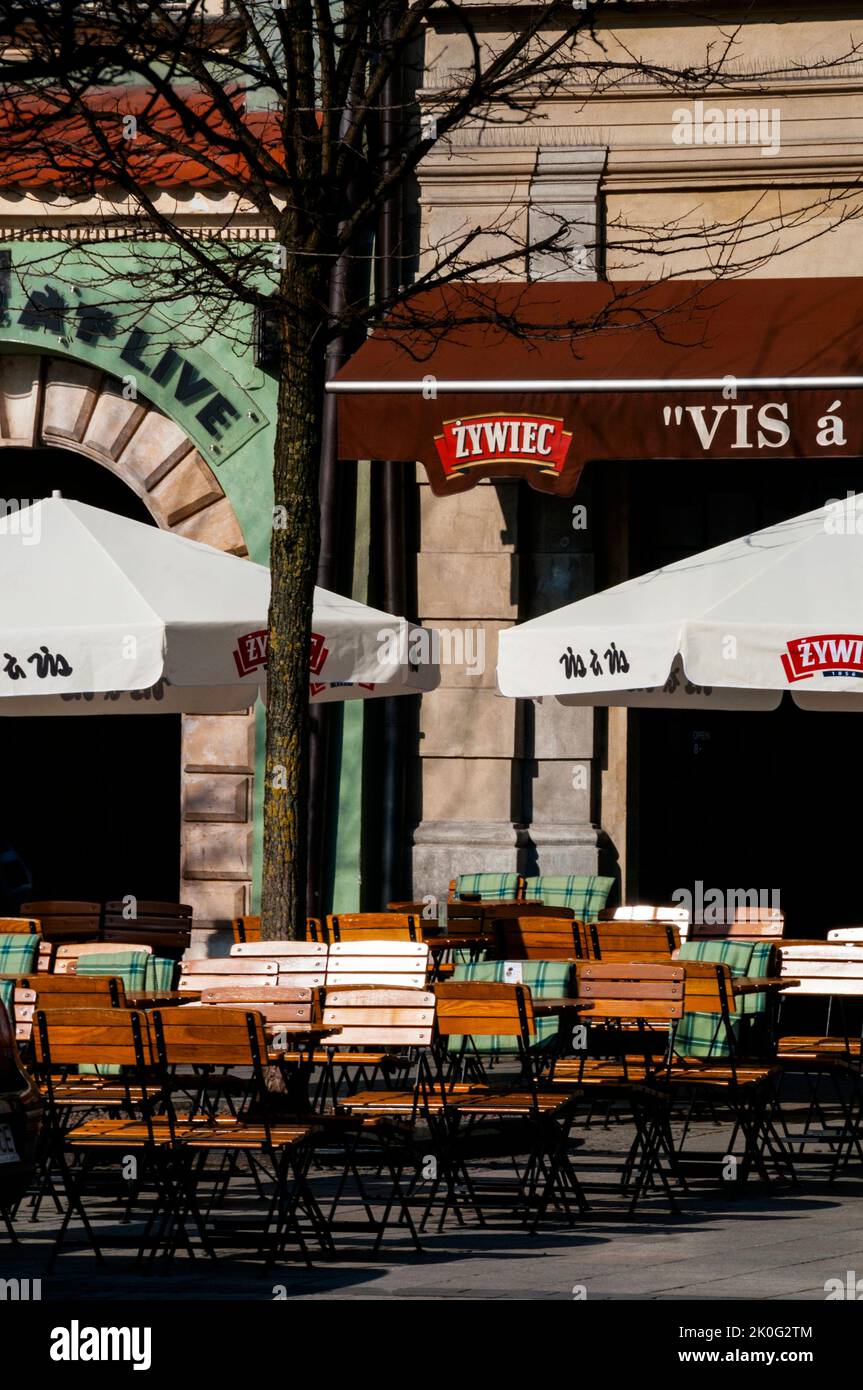 Local favorite Vis a Vis in Krakow, Poland. Stock Photo