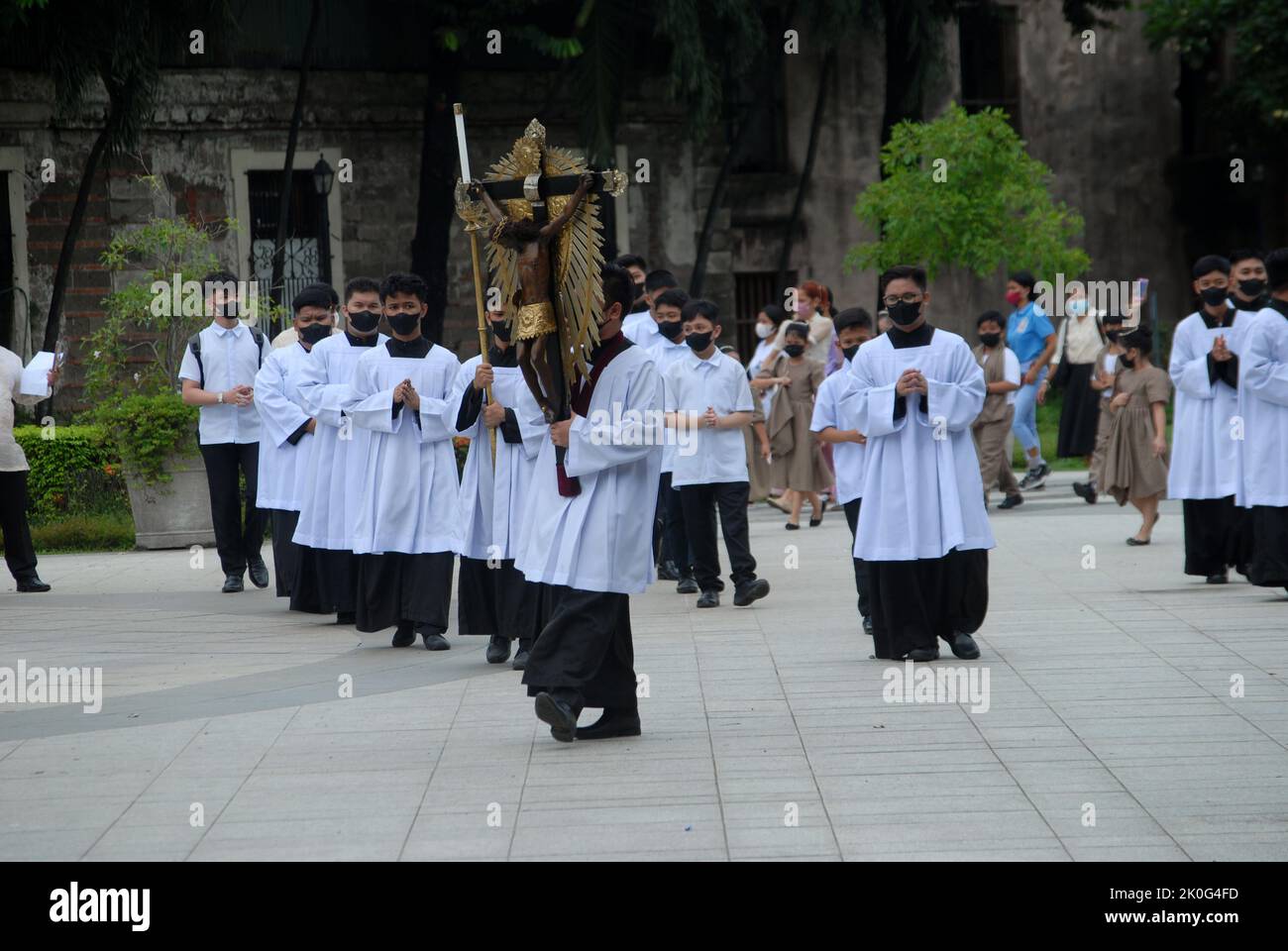 Religious procession, Fort Santiago, Manila, Luzon, Philippines Stock Photo Alamy