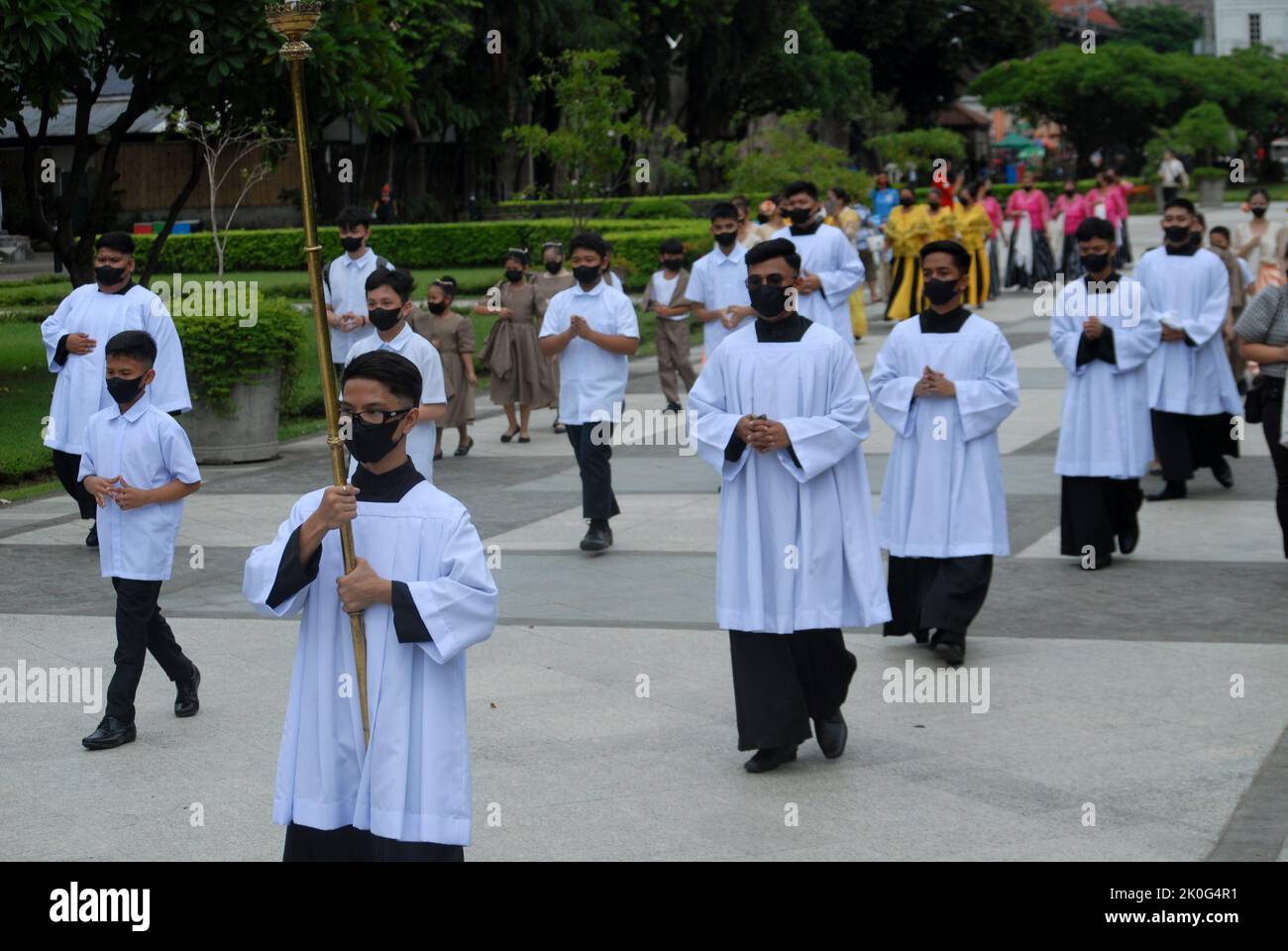 Religious procession, Fort Santiago, Manila, Luzon, Philippines Stock