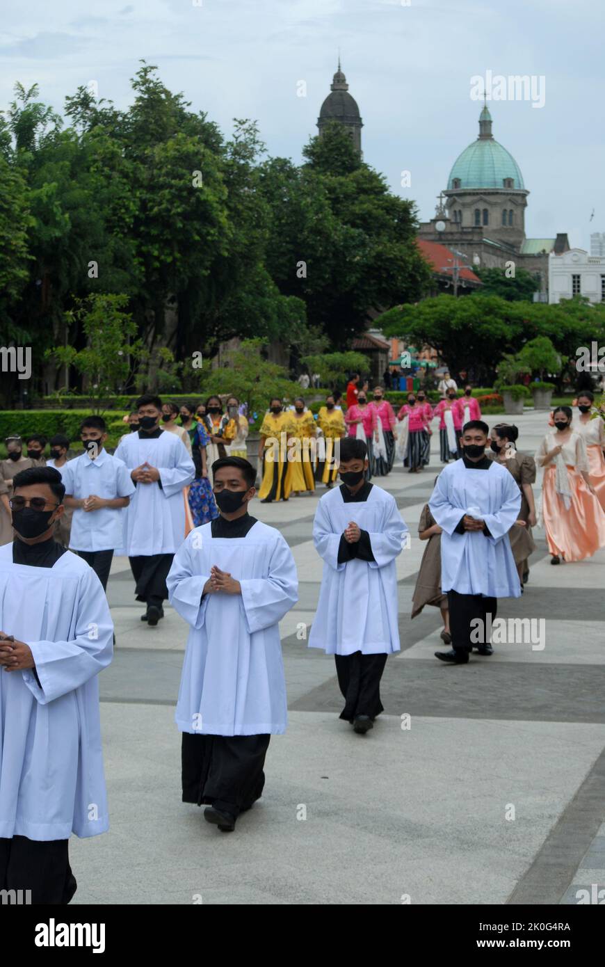 Religious procession, Fort Santiago, Manila, Luzon, Philippines Stock