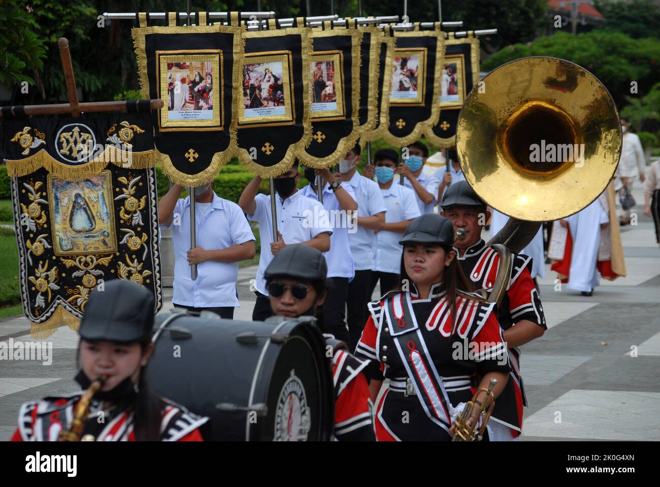 Religious procession, Fort Santiago, Manila, Luzon, Philippines Stock