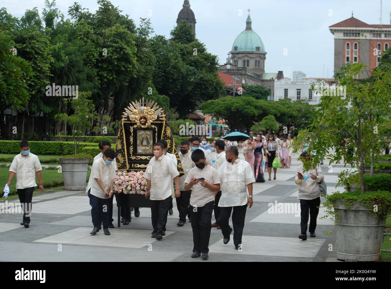 Religious procession, Fort Santiago, Manila, Luzon, Philippines Stock