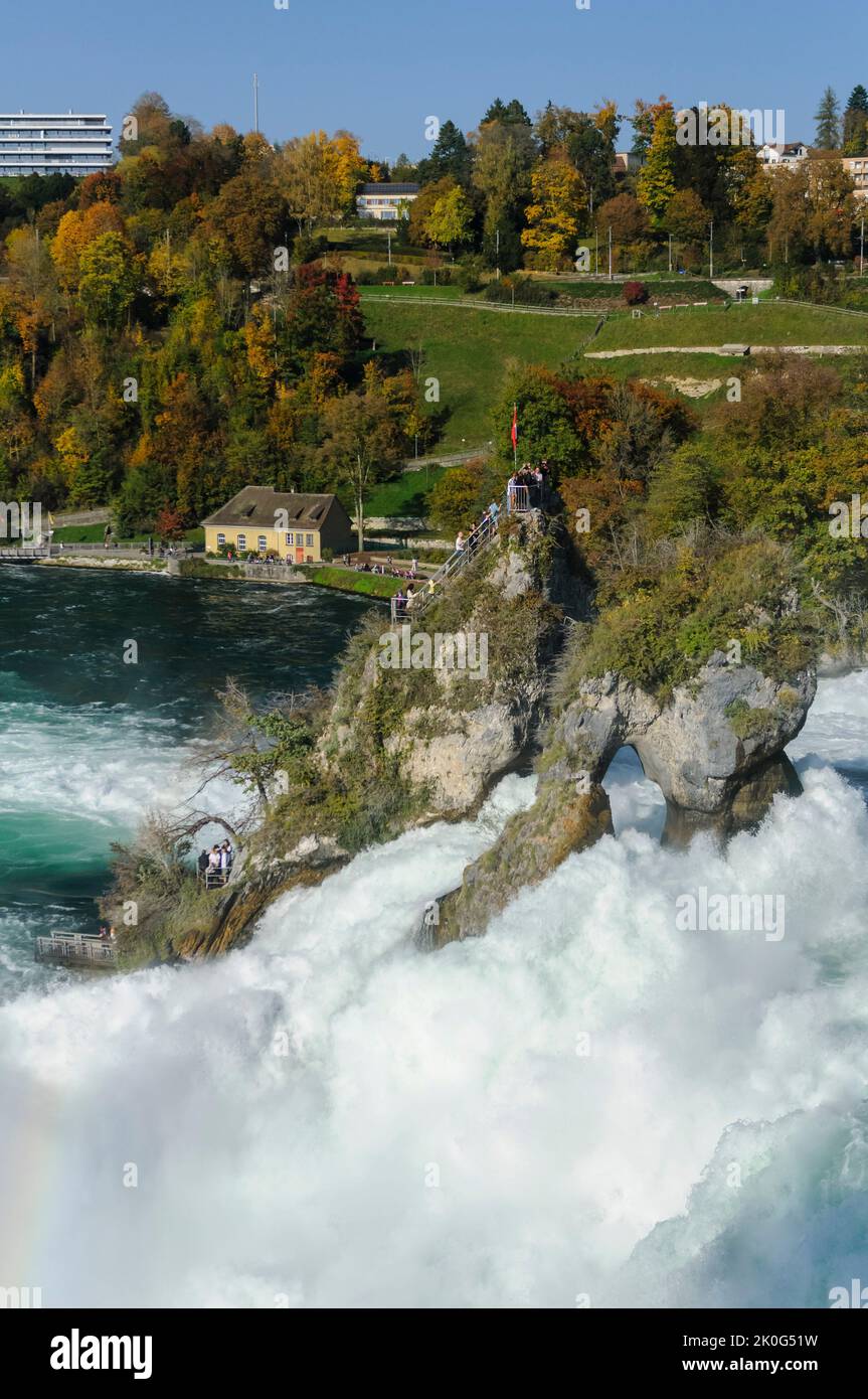 Rhine Falls or Rheinfall is the largest waterfall in Europe ...