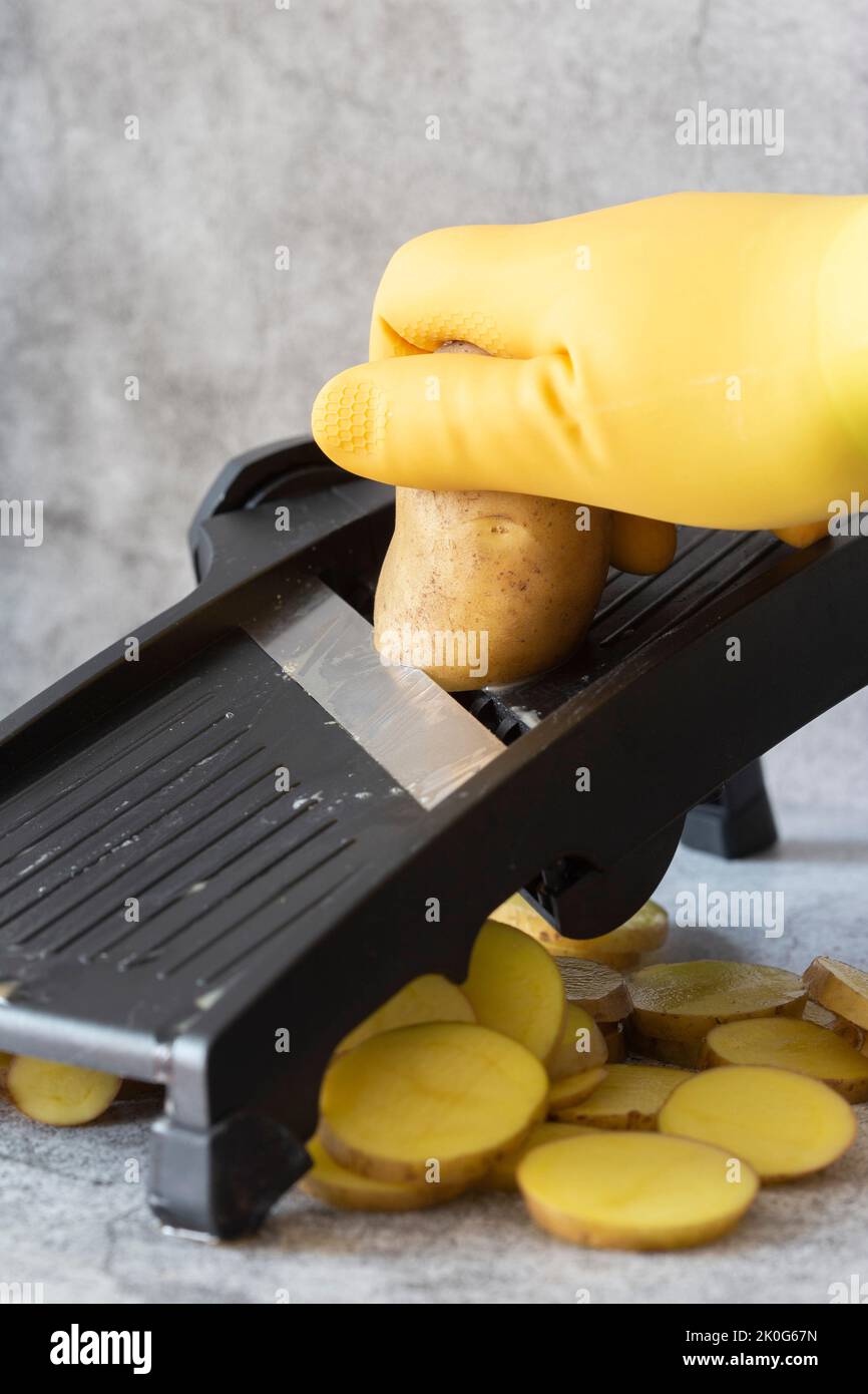 Curly, Ribbon Potato Fries Maker Stock Photo - Image of machine, event:  35059332