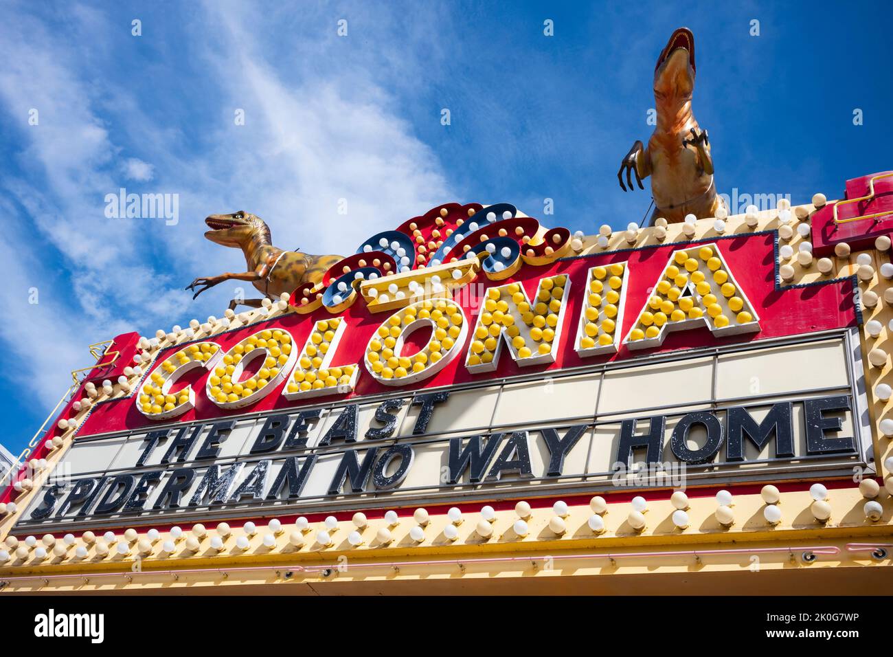 Norwich, NY, USA Sept 10, 2022 The Colonia Theater is an old