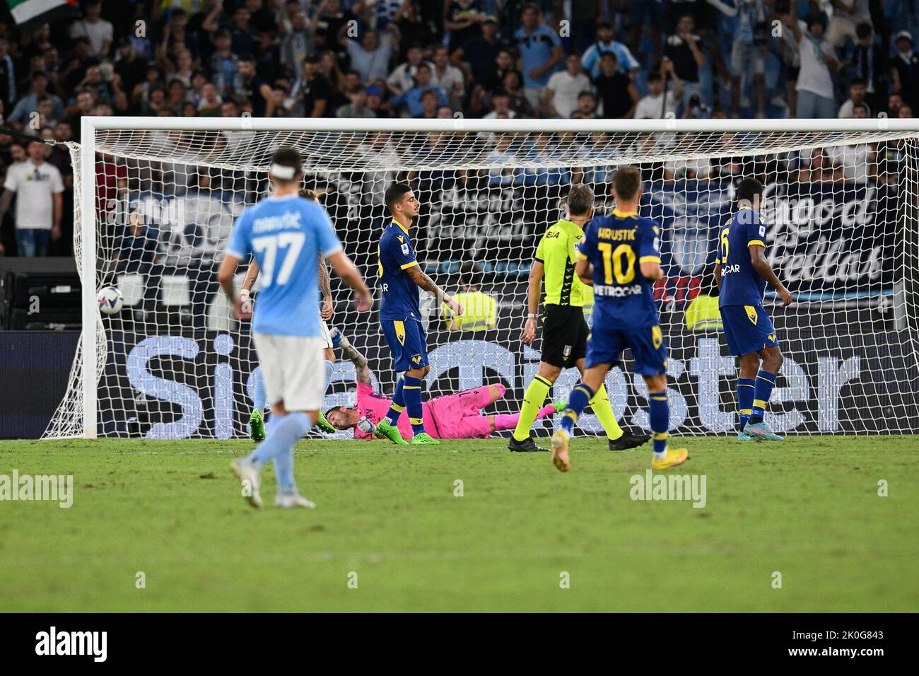 Rome, Italy, 11 Sep, 2022 Luis Alberto of SS Lazio scores the goal 1-0 in the 95th minute at the Lazio vs Verona Serie A 2022-2023 Football match Credit:Roberto Ramaccia/Alamy Live News Stock Photo