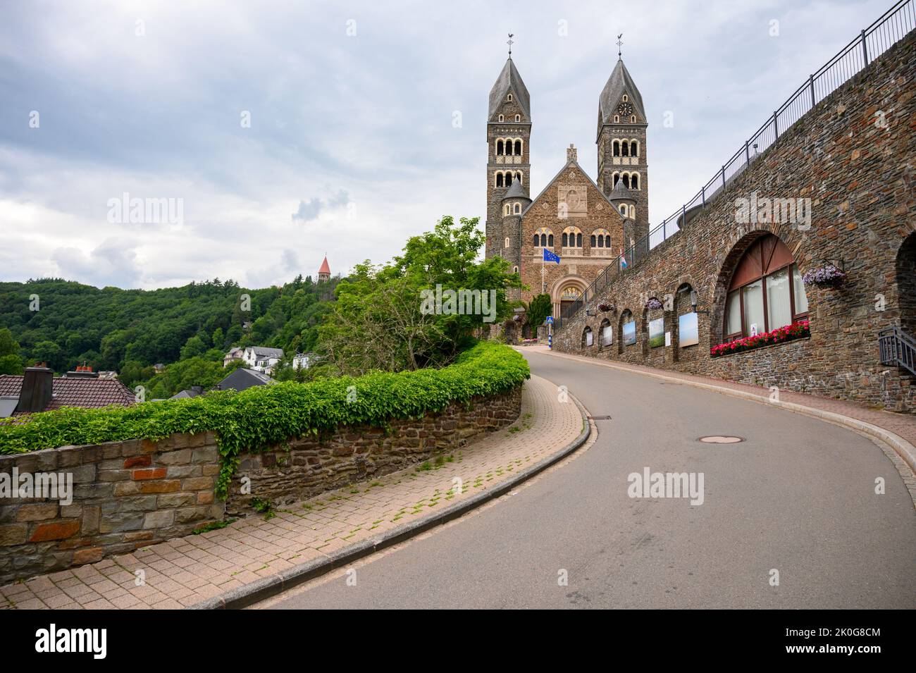 The Church of Saints Cosmas & Damian in Clervaux, Luxembourg. Stock Photo