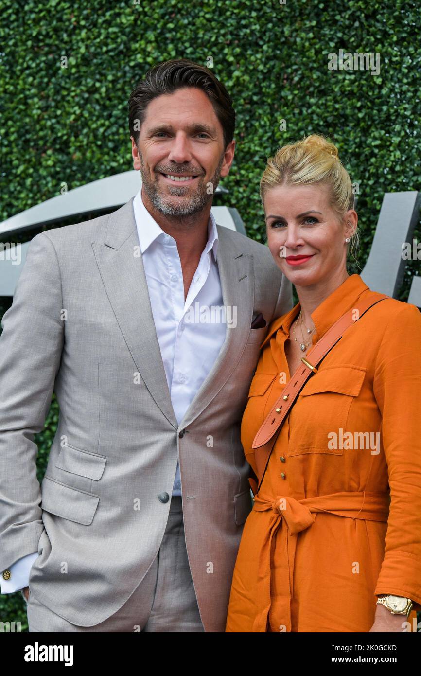 Henrik Lundqvist and Therese Andersson attend the 2019 US Open Men s Final  on September 08
