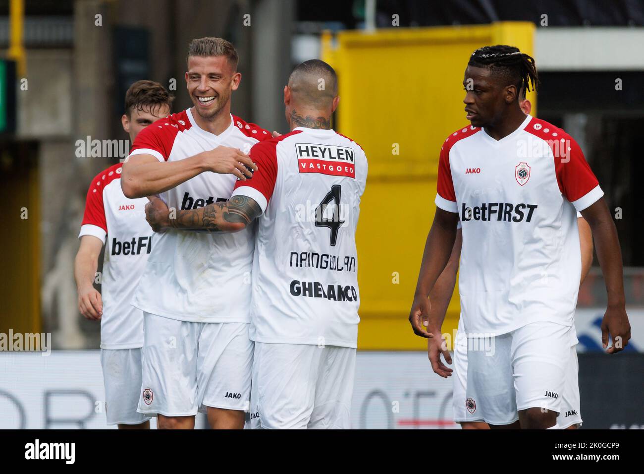 Antwerp, Belgium. 28th June, 2023. Illustration picture shows a print of 23  Antwerp's Toby Alderweireld and the exact game clock moment when he scored  the winning goal at KRC Genk printed on