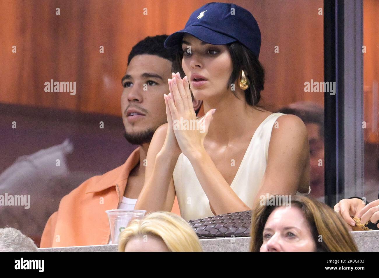New York, USA. 11th Sep, 2022. Devin Booker and Kendall Jenner watch