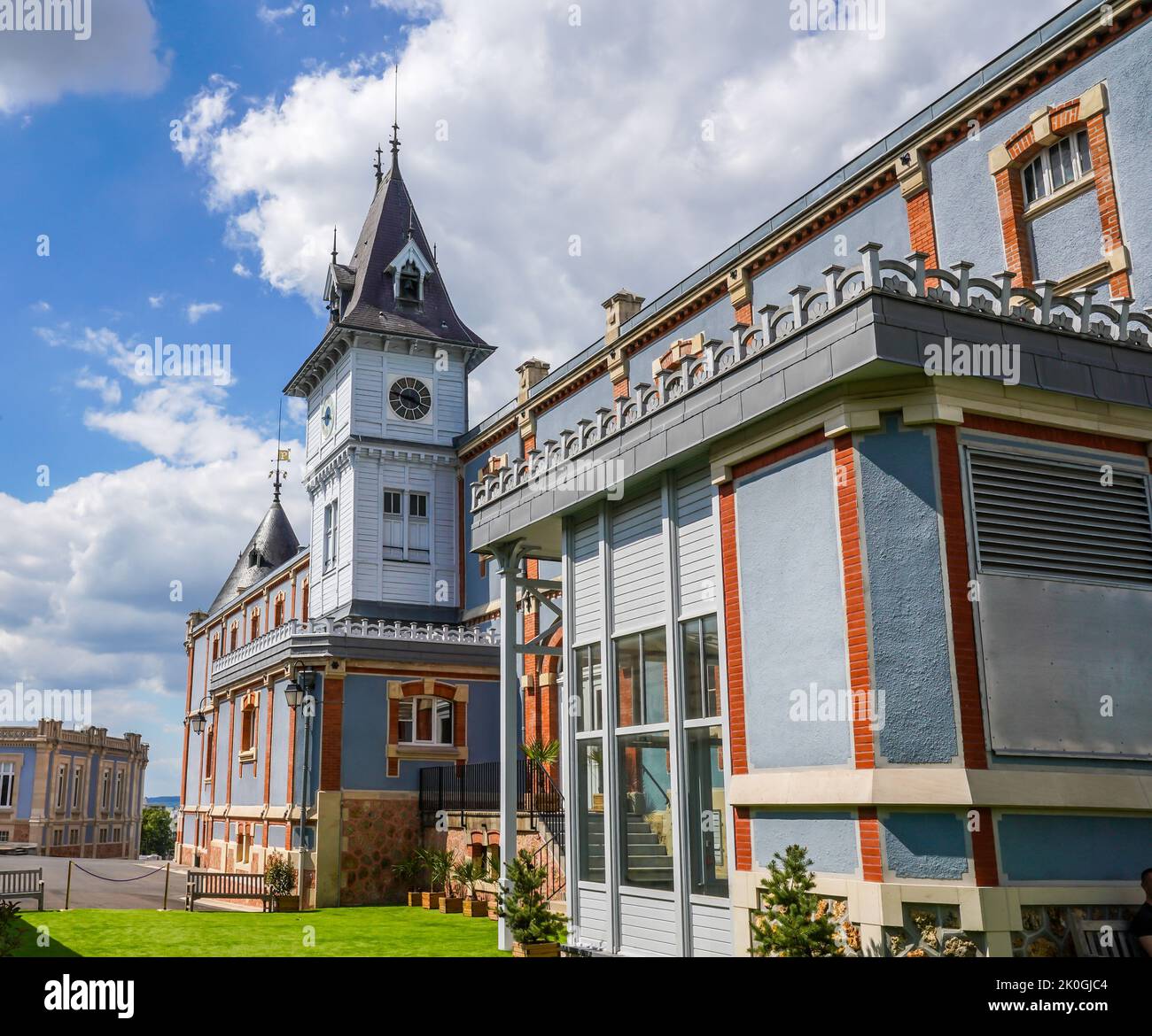 The facilities of Champagne Pommery at the wine estate and historic headquarters of French