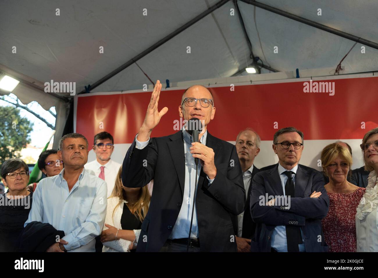 Turin italy 10th sep 2022 pd italian democratic party leader